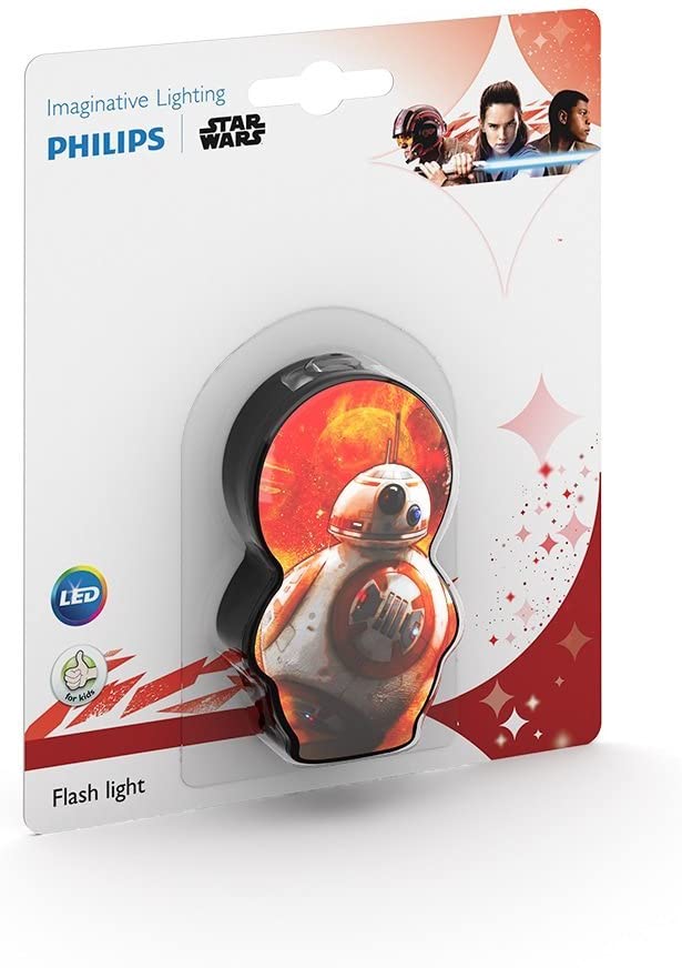 Philips Star Wars BB-8 Children's Pocket Torch and Flash Light, Synthetics, 0.3 W, Black
