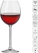 Krosno Red Wine Glasses | Set of 6 | 350 ML