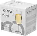 Krosno Champagne Glass | Set of 6 | 180 ML | Epicure Collection