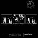 Krosno Rocking Whiskey Tumbler Glasses | Set of 6 | 200 ML | Roly-Poly Collection | Unspillable Glass