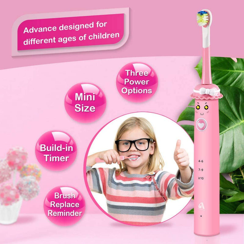 Electric Toothbrush for Kids, Pink