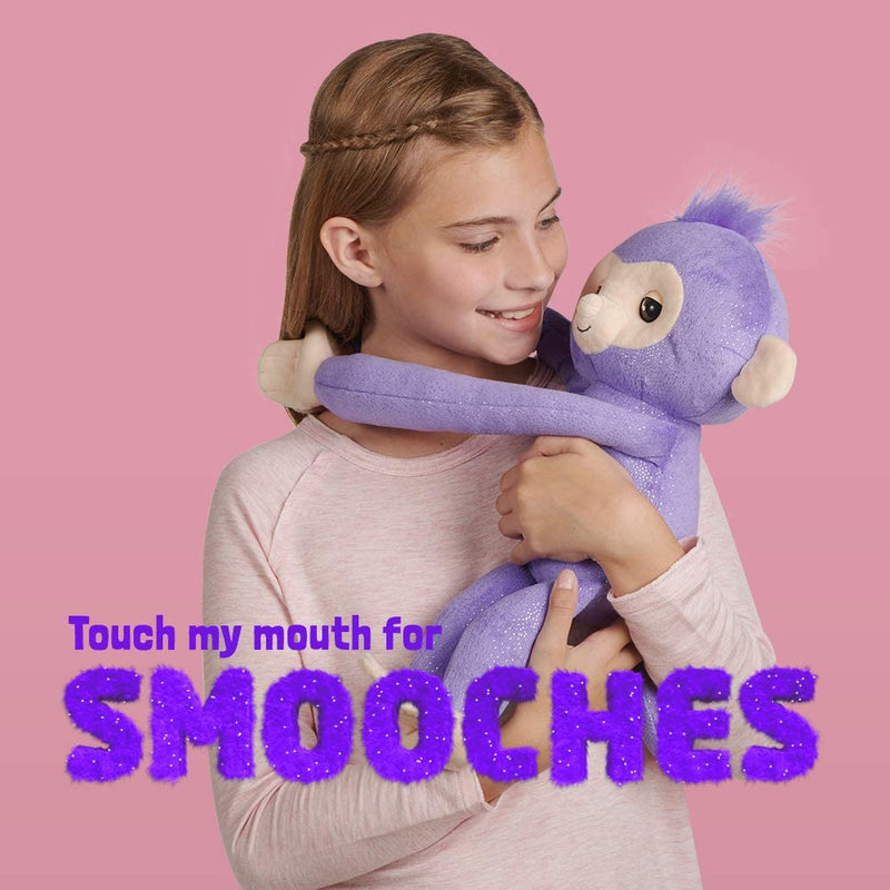 Fingerlings HUGS - Kiki(Purple) - Advanced Interactive Plush Baby Monkey Pet - by WowWee