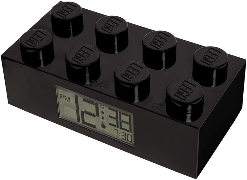 By ClicTime LEGO Black Brick Clock, 2.75 inches