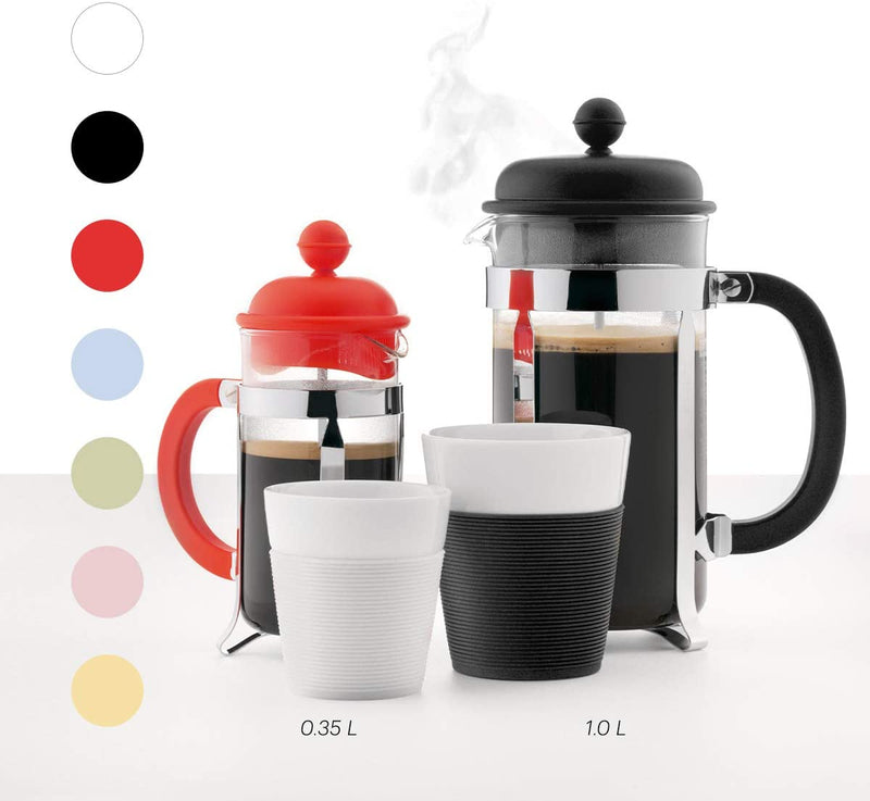 BODUM Caffettiera 3 Cup French Press Coffee Maker, Red, 0.35 l, 12 oz