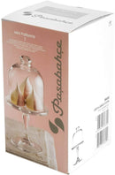 Pasabahce 117551 19.5cm Mini Glass Cake Dome Candy Dish Dessert Dish With Bell Top Lid On Stand