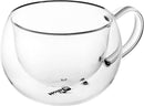 Homiu Double Walled Coffee or Tea Glasses Borosilicate Thermo Glass Cups with Handle 300ml