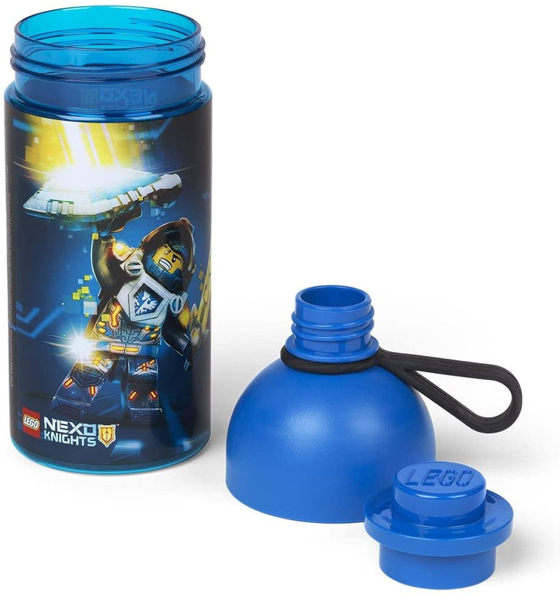 LEGO Nexo Knights Drinking Bottle, Water/Hydration Bottle, 500 ml, Blue (Easy to Fill with Ice), Blue