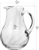 Krosno Large Glass Water Juice Pitcher Jug | 1.6L | Romance Collection | Table Crystal Glass