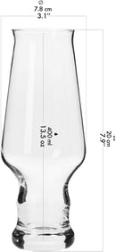 Krosno Tall Bar Lager IPA Craft Beer Glass | Set of 6 | 400 ML | Splendour Collection