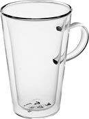 Homiu Double Walled Coffee Glasses with Handle 380ml