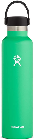 Hydro Flask Water Bottle 709 ml (24 oz), Stainless Steel & Vacuum Insulated, Standard Mouth with Leak Proof Flex Cap, Spearmint