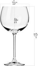 Krosno Cocktail Gin Tonic Balloon Water Glasses | Set of 6 Pieces | 480 ml