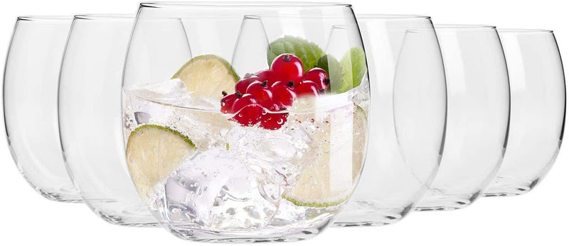 Krosno Water Juice Drinking Glasses | Set of 6 | 410 ML | Harmony Collection