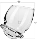Krosno Rocking Whiskey Tumbler Glasses | Set of 6 | 200 ML | Roly-Poly Collection | Unspillable Glass