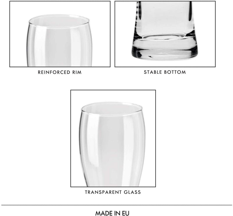 Krosno Tall Beer Pint Glasses | Set of 6 | 500 ML | Chill Collection