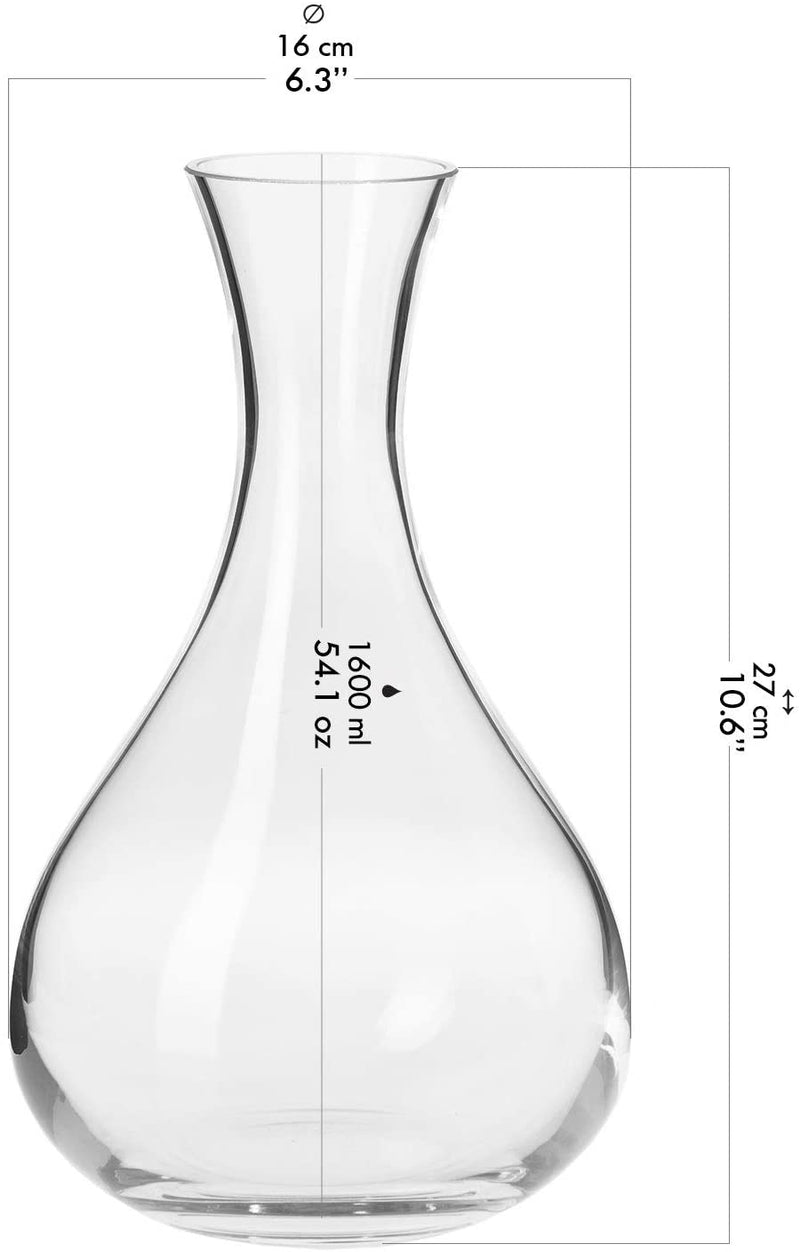Krosno Red Wine Decanter Carafe Glass | 1.6L | Harmony Collection