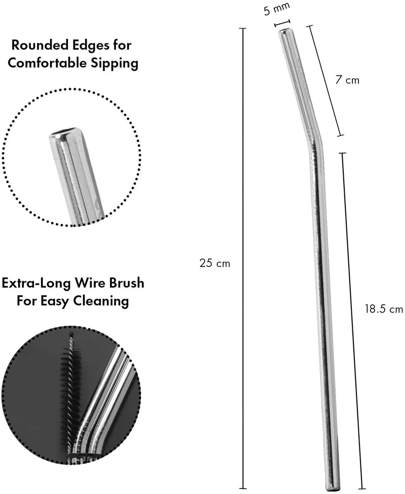 Corkcicle Accessory Straws Gunmetal