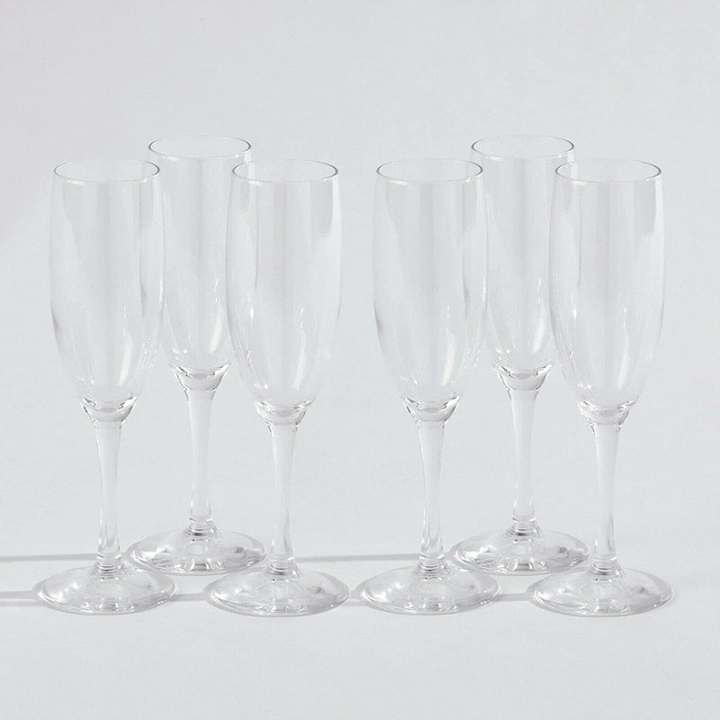 Champagne Flutes, 6 pieces, 175 ML glasses
