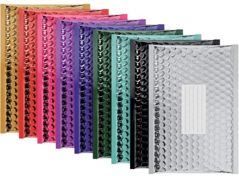 Mailing Envelopes Metallic Bubble Padded 100 Pack of 1 Colour from Assorted Colours Shown -Inner Size