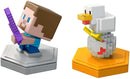 MINECRAFT EARTH BOOST MINIS ATTACKING STEVE & SPAWNING CHICKEN Figures