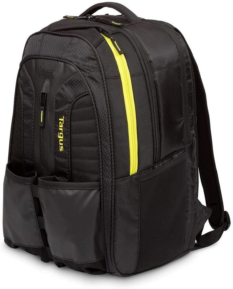 Targus Work + Play Rackets 15.6-Inch Laptop Backpack, Black/Yellow