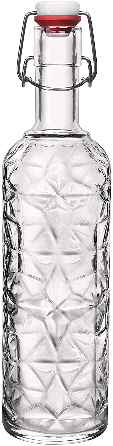 Bormioli Rocco Orient Glass Bottle, 1 L, Transparent