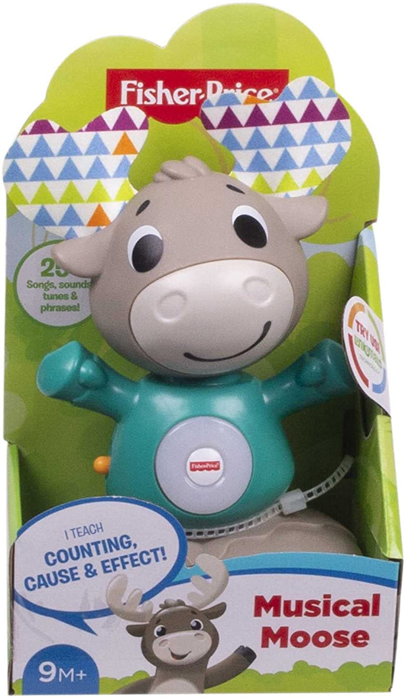 Fisher-Price Linkimals Musical Moose, Interactive Baby Toy with Lights and Sounds