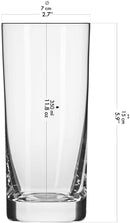 Krosno Tall Water Juice Drinking Highball Glasses | Set of 6 | 350 ML | Blended Collection