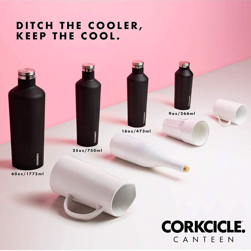 Corkcicle Canteen Insulated Stainless Steel Water Bottle Unicorn Glampagne 9oz