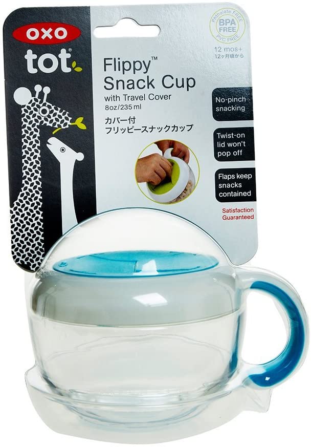 OXO Tot Flippy Snack Cup - Aqua