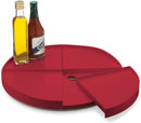 Youcopia Crazy Susan Turntable with Slide Out Shelves, Red 16in