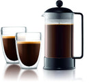 Bodum Brazil French Press Coffee Maker 8 Cup, 1L Red, Kitchen Appliances Gift