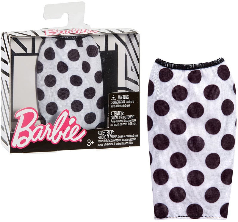 Barbie Separates Fashion Pack - Black & White Polka Dot Skirt - FPH29