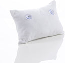 Homiu Bath Pillow Microfibre 240 GSM with Embroidered Design and 2 Non- Slip Suction Pads Bathtub Cushion