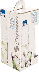 Glass Bottle 6 Glasses Ribbed Design