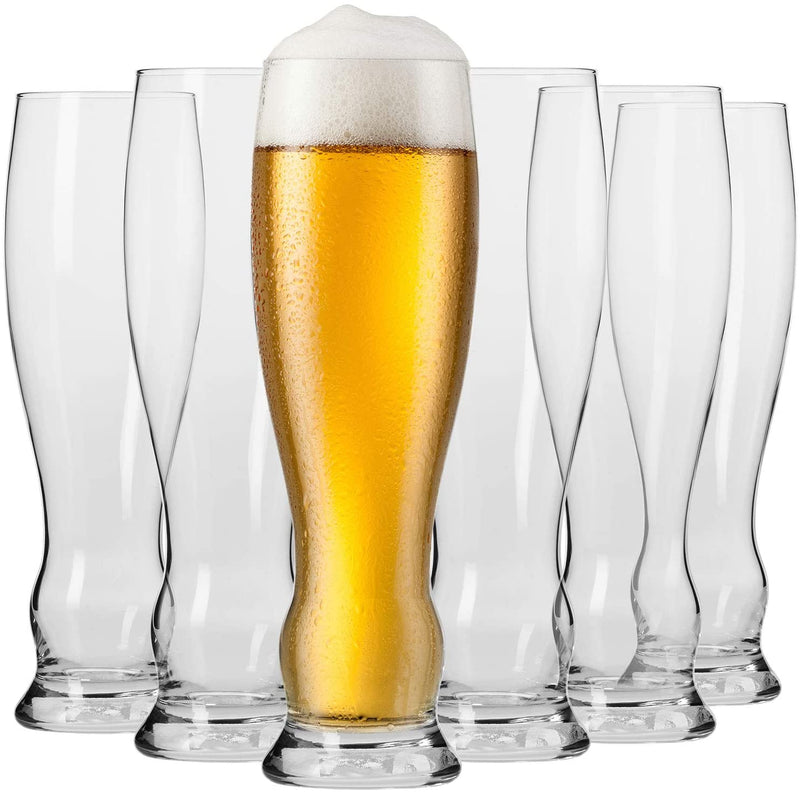 Krosno Wheat Pint Beer Glasses | Set of 6 | 500 ML | Splendour Collection