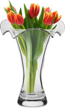 Krosno Tall Glass Vase for Flowers | 270 mm High | Wave Collection