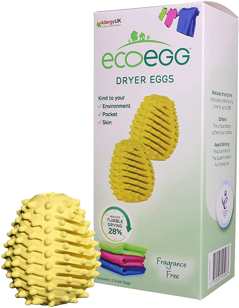 EcoEgg Dryer Eggs Fragrance Free 2 Gold Laundry Cleaning Washing Machine Tumble