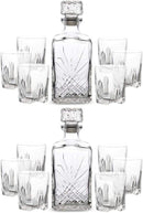 Bormioli Rocco Selecta whiskey set of 6 glasses and Italy gift claret jug