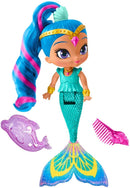 Fisher-Price Shimmer & Shine Magic Mermaid Shine, Colour-Change Hair, Blue Ponytail, Bath Toy, With accessories