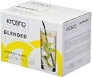 Krosno Tall Water Juice Drinking Highball Glasses | Set of 6 | 350 ML | Blended Collection