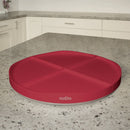 Youcopia Crazy Susan Turntable with Slide Out Shelves, Red 16in