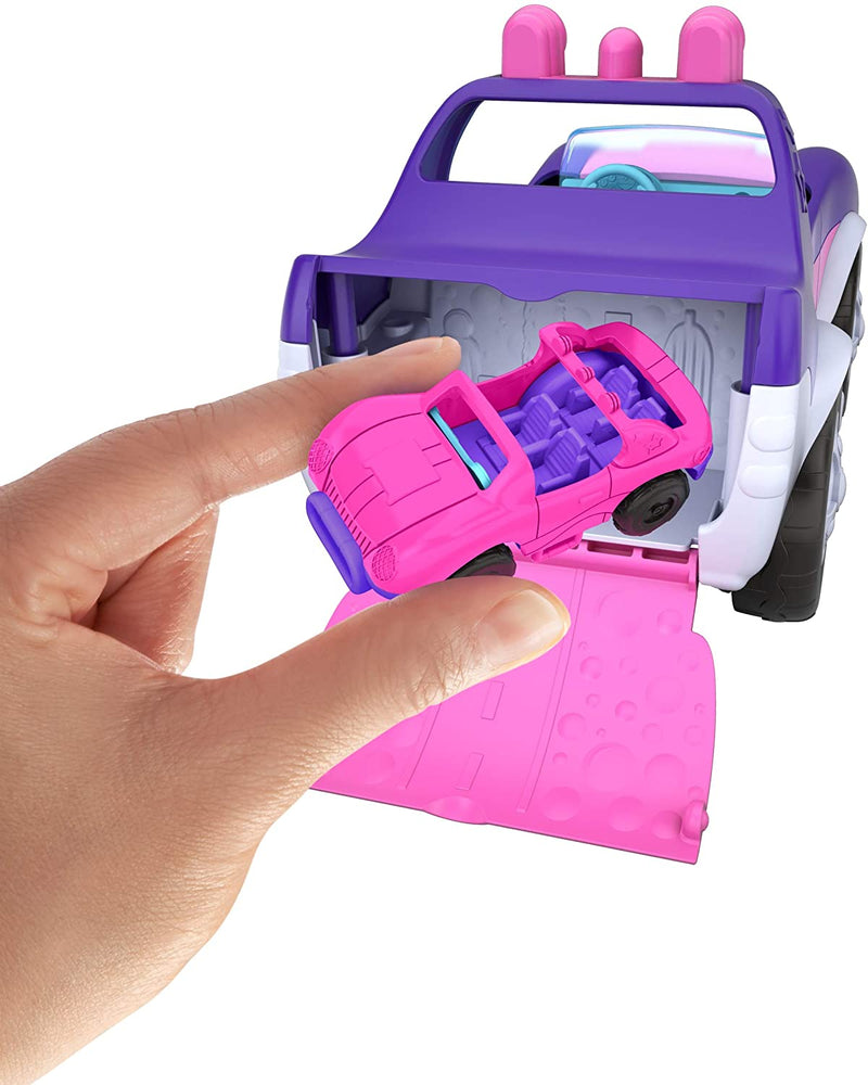 Polly Pocket super-sporty S.U.V, Includes accessories and removable vinyl sticker to decorate Polly's car, Multi-Colour