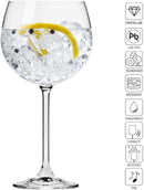 Krosno Cocktail Gin Tonic Balloon Water Glasses | Set of 6 Pieces | 480 ml