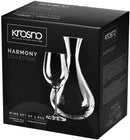 Krosno Red Wine Glasses Gift Set | 1.6L Decanter + 2 x 450 ML Glasses | Harmony Collection | Crystal Glass