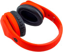 Vibe FLI Over-Ear Foldable Headphones with In-Line Microphone - Red