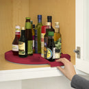 Youcopia Crazy Susan Turntable with Slide Out Shelves, Red 16in