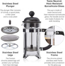 BODUM Caffettiera 3 Cup French Press Coffee Maker, Red, 0.35 l, 12 oz