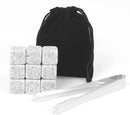 Homiu Whisky Stones Gift Set 9 x Granite Ice Cube Reusable for The Perfect On-The-Rocks Drink