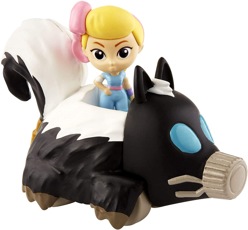 Disney Pixar Toy Story 4 Bo Peep Mini Figure and Skunkmobile Vehicle, Compact for Home and On-the-Go Play